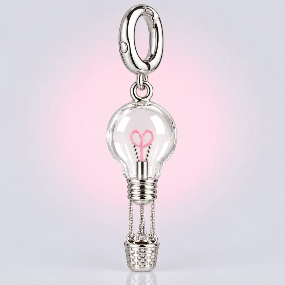 Lightbulb Balloon Charm, front view
