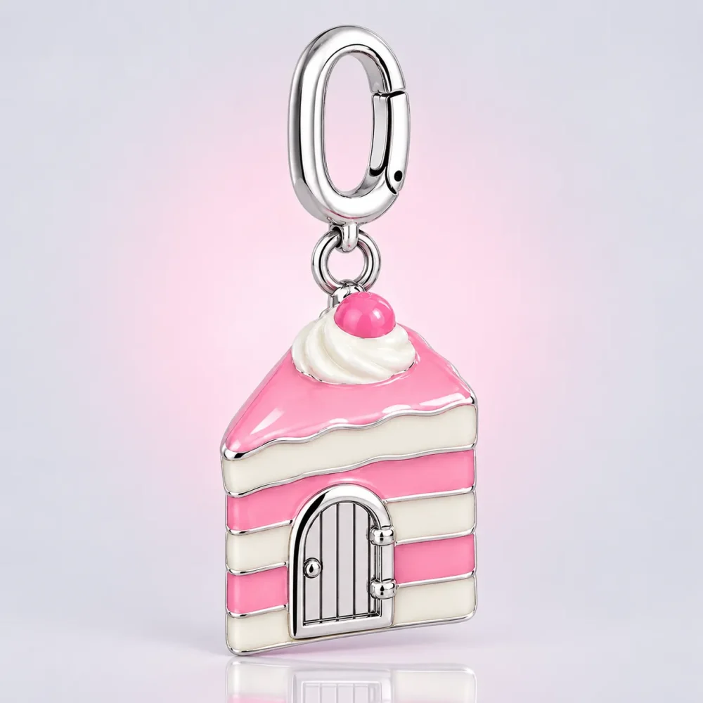 Cake Slice with a Door Charm, front view