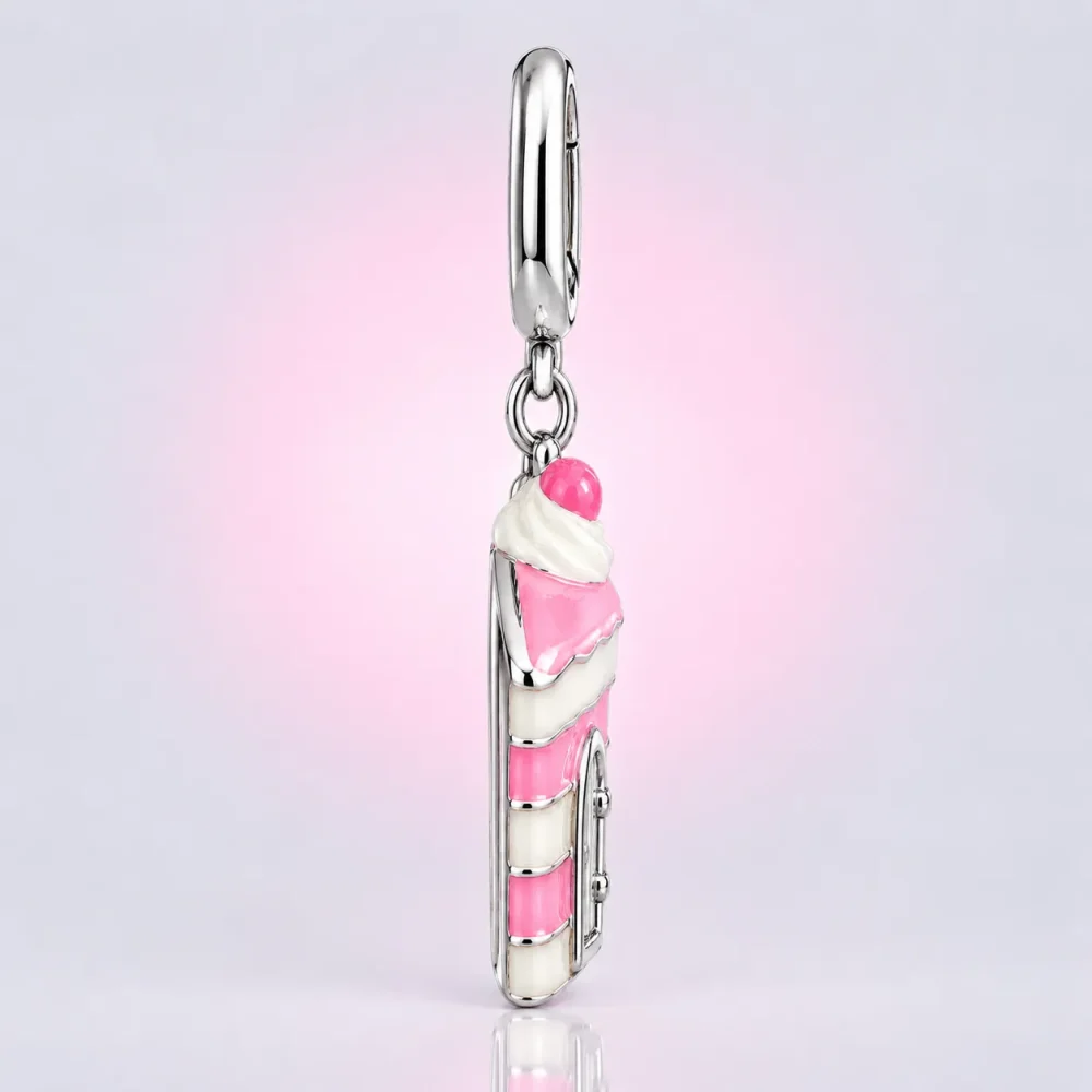 Cake Slice with a Door Charm, side view