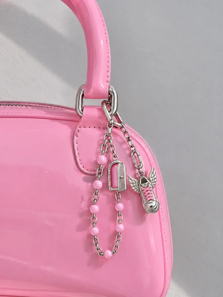 Candy Bead Bag Chain, worn