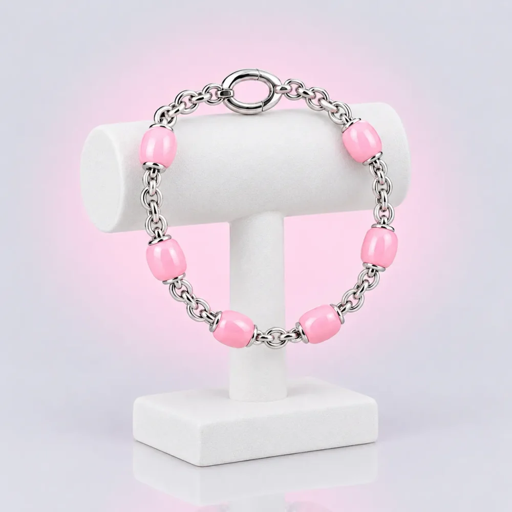 Candy Bead Station Bracelet, three-quarter view