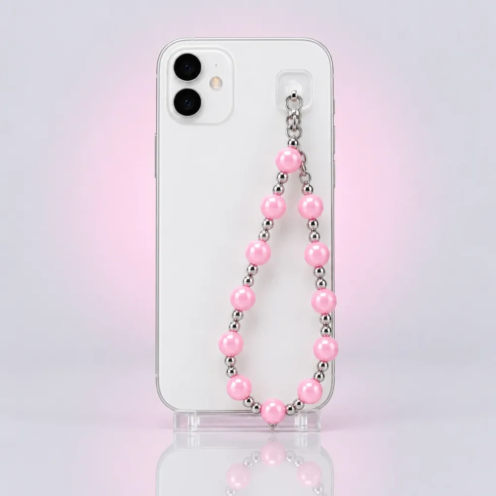 Candy Bead Phone Chain, front view
