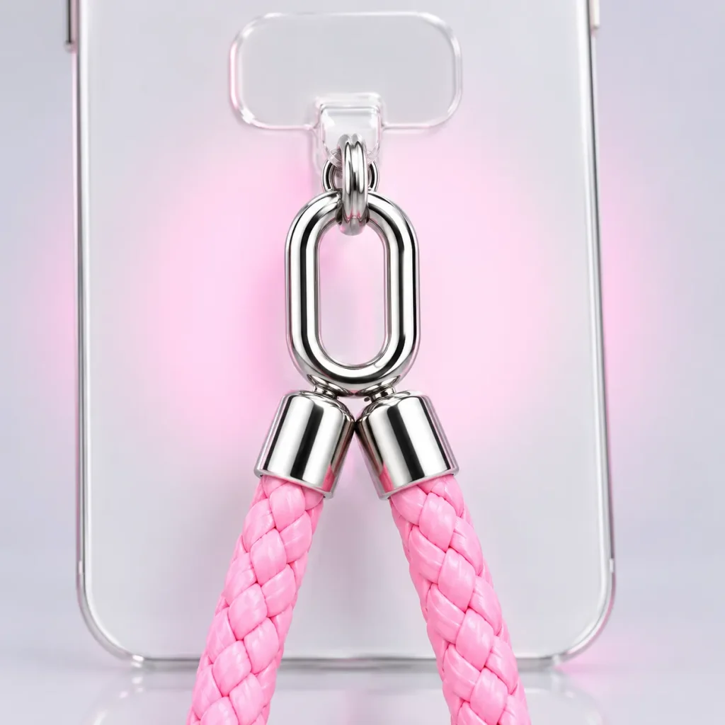 Candy Cord Phone Strap, close-up of the enamel and clasp