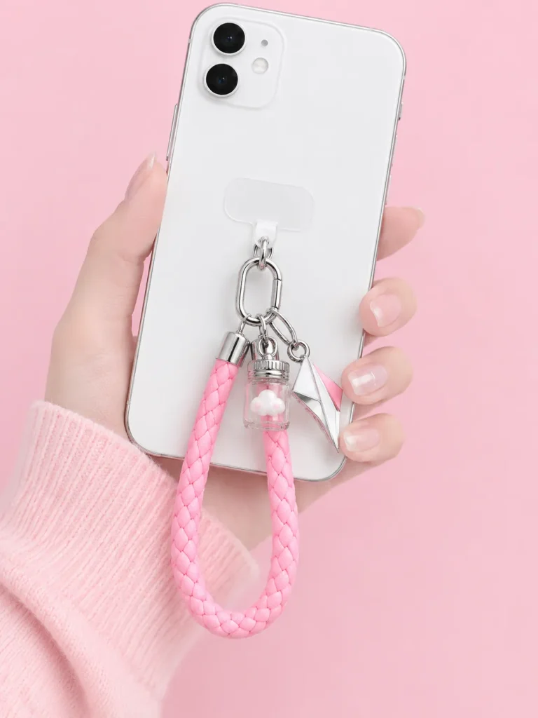 Candy Cord Phone Strap, worn