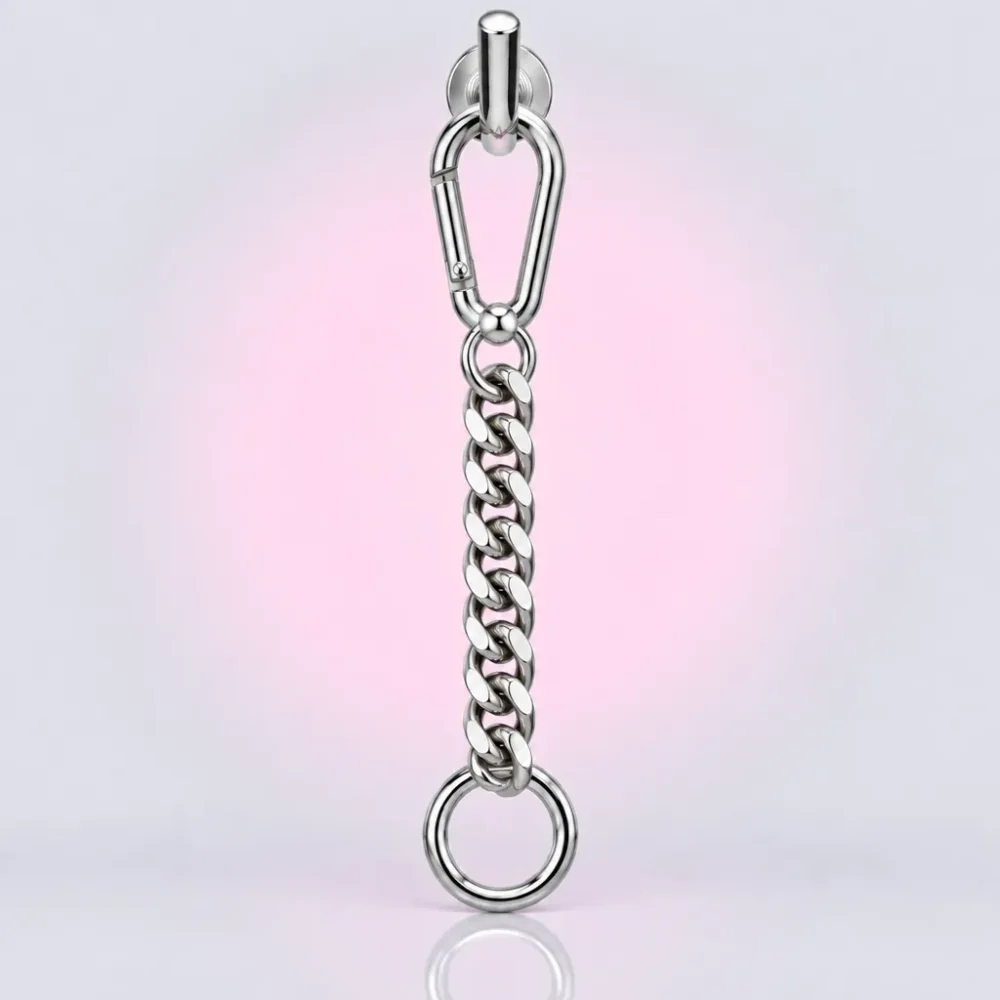 Short Carabiner Bag Chain, back view