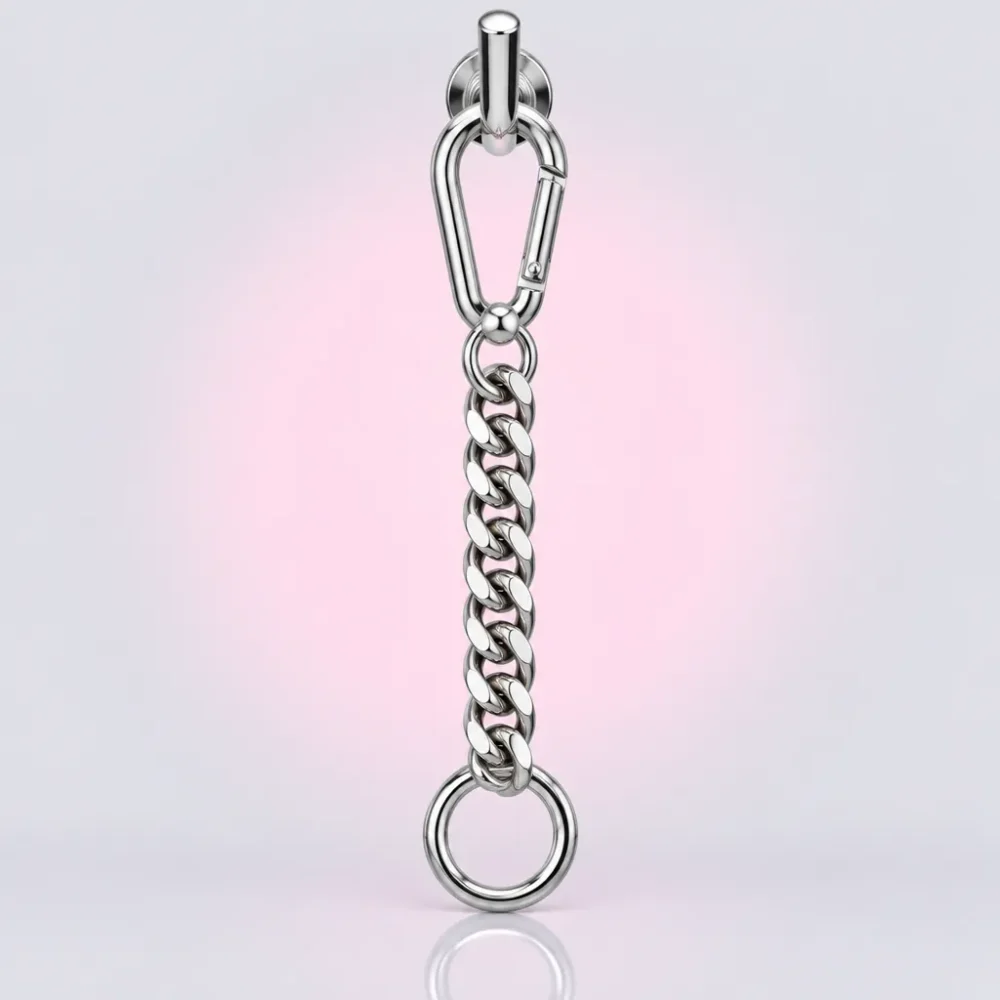 Short Carabiner Bag Chain, front view