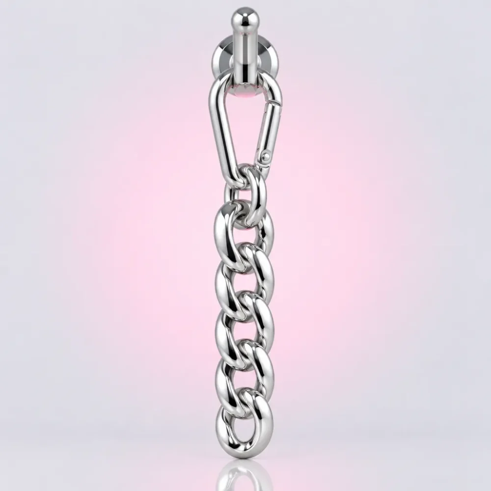 Chunky Chain Bag Charm, front view