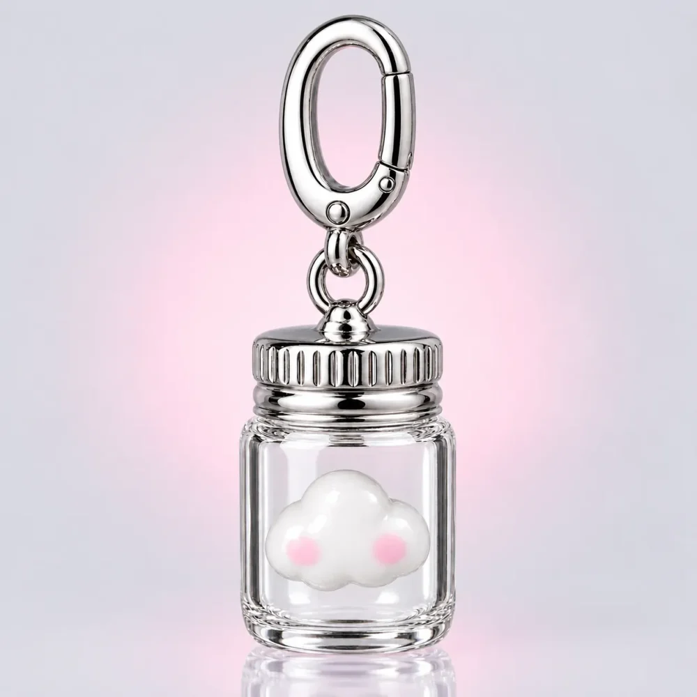 Cloud in a Jar Charm, front view