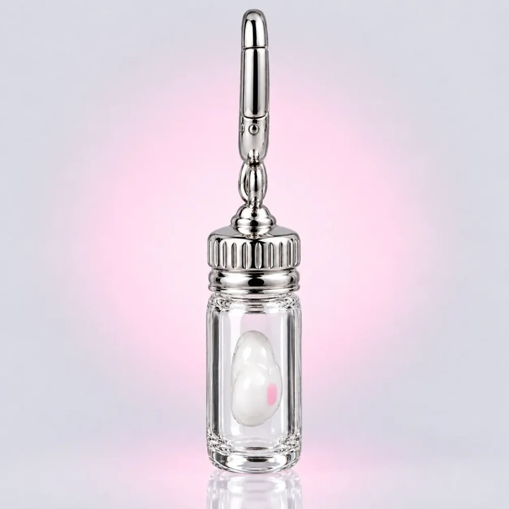Cloud in a Jar Charm, side view