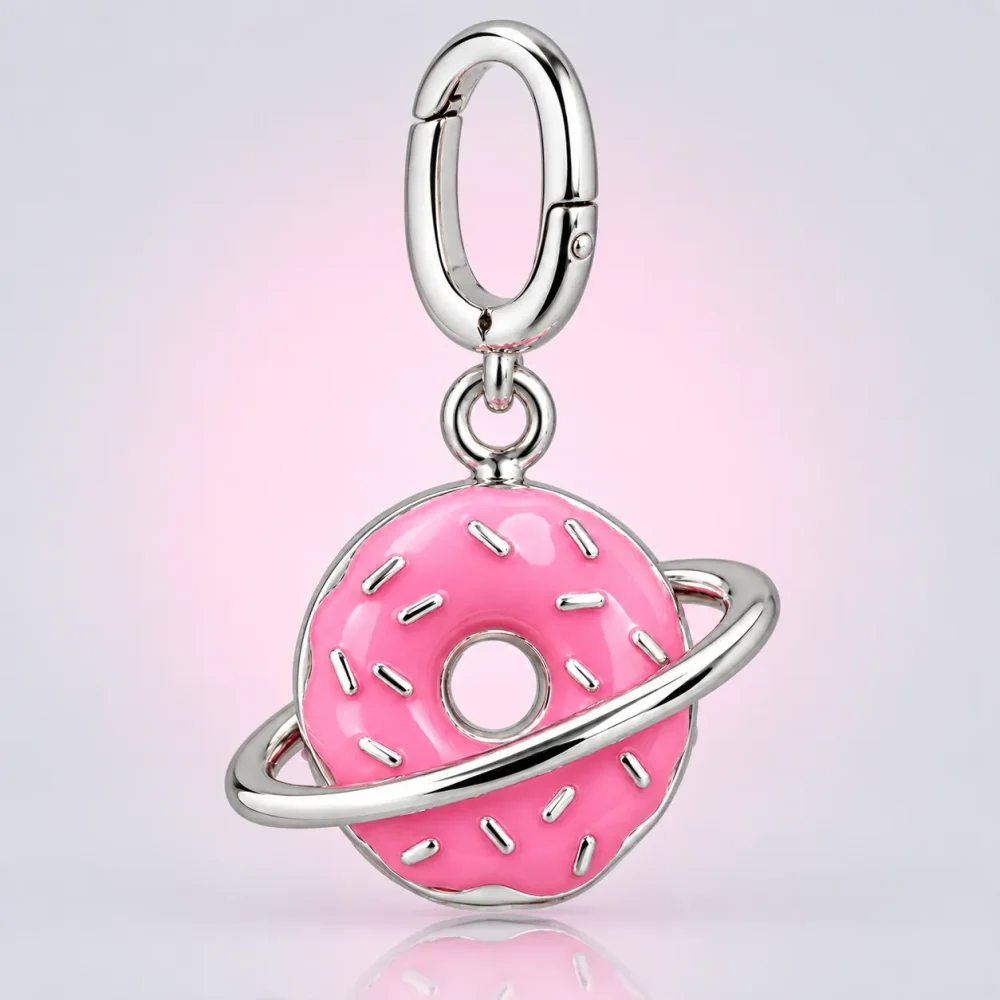 Donut Planet Charm, front view