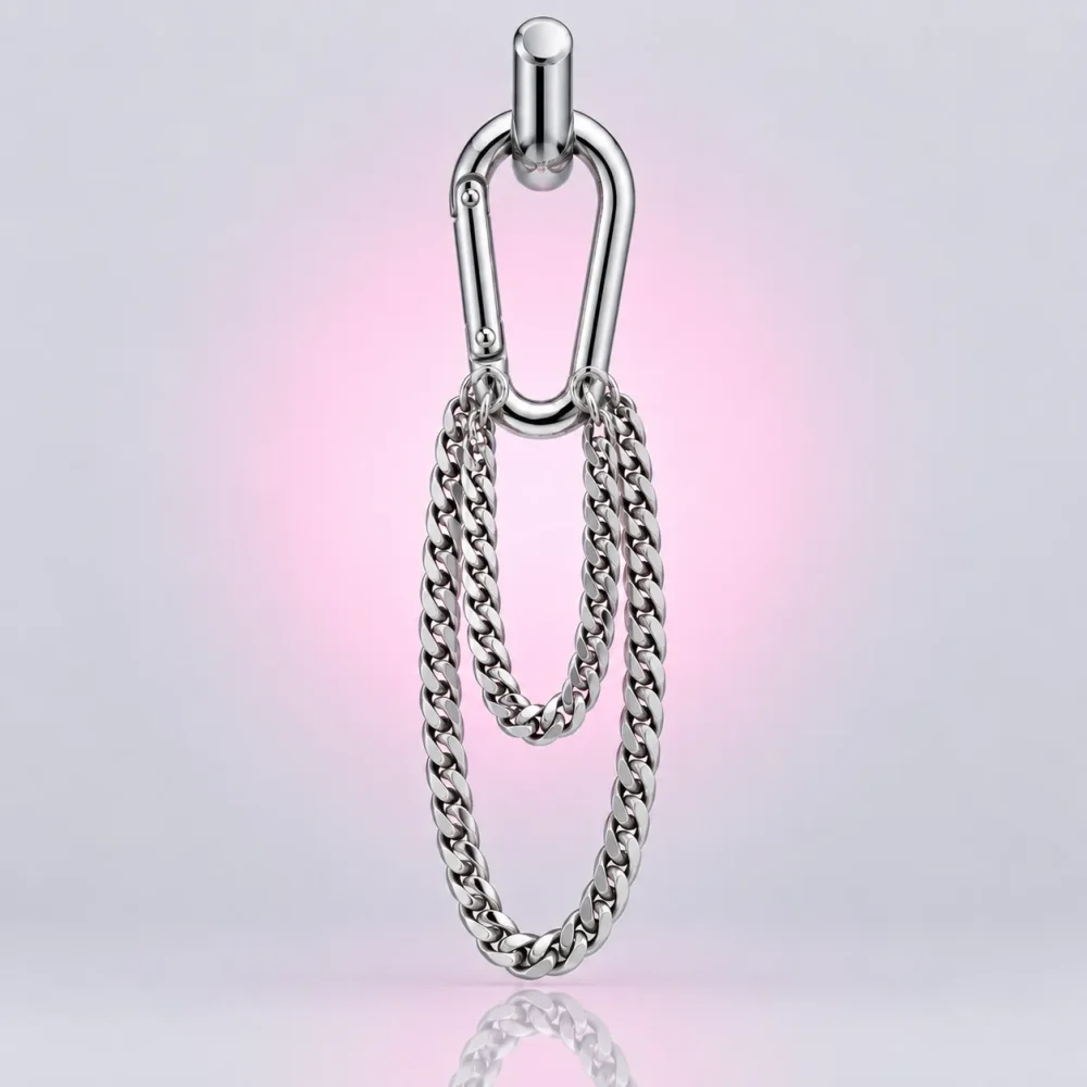 Double Loop Bag Chain, back view