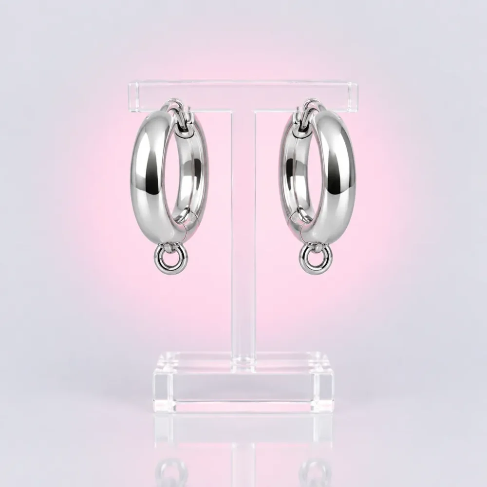 Huggie Hoop Pair, front view