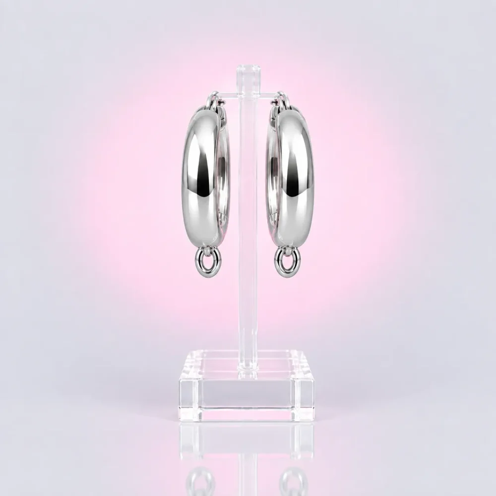 Huggie Hoop Pair, side view