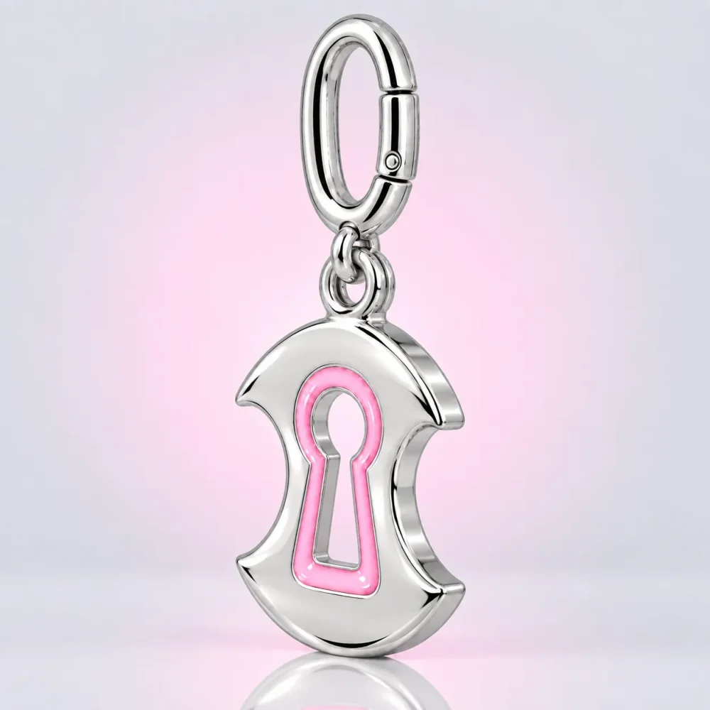 Keyhole Moon Charm
