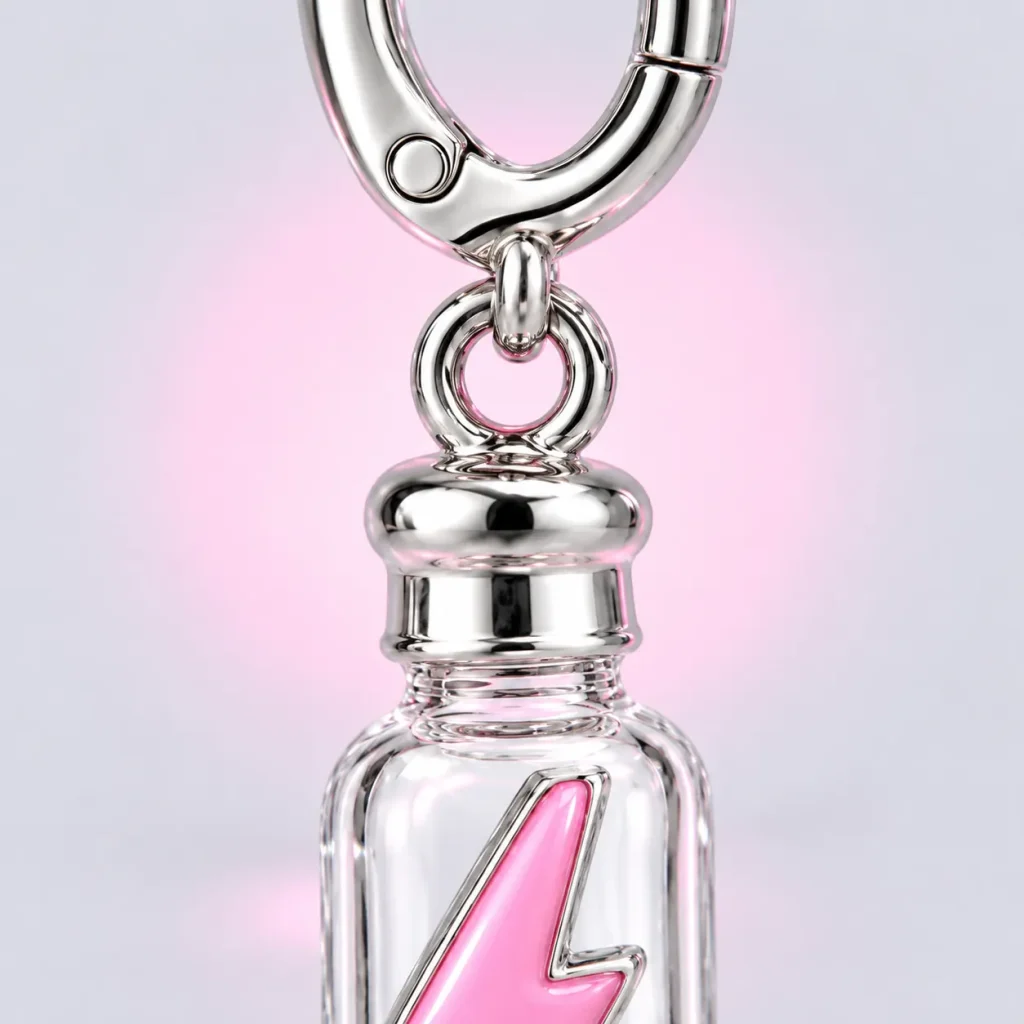 Lightning in a Bottle Charm, close-up of the enamel and clasp