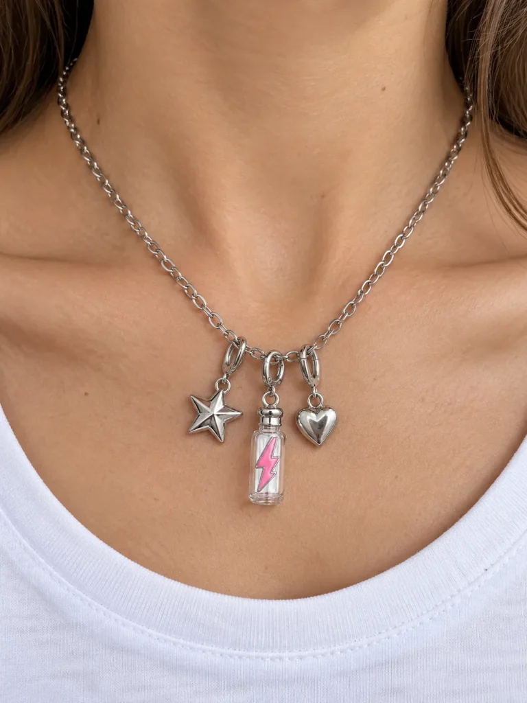 Lightning in a Bottle Charm, worn