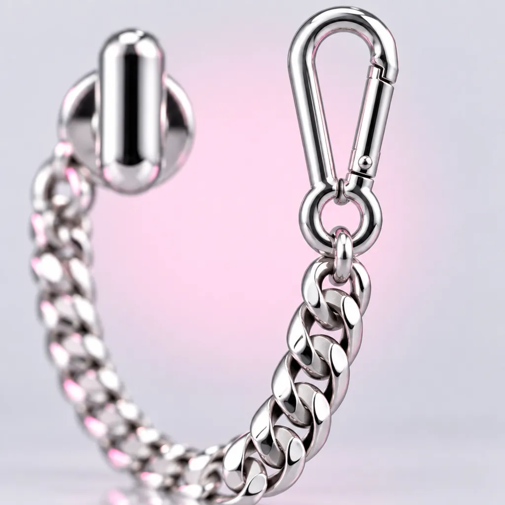 Long Curb Bag Chain, close-up of the enamel and clasp