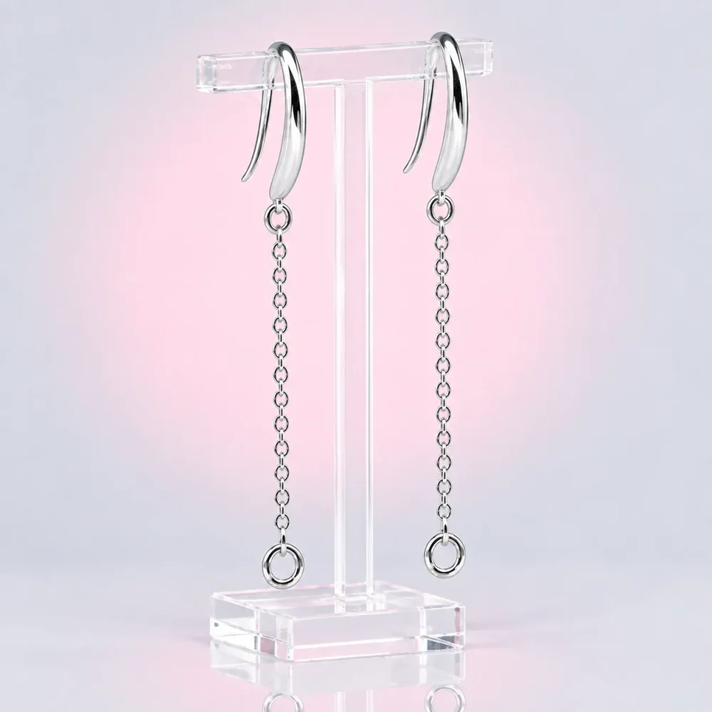 Long Drop Hook Pair, three-quarter view