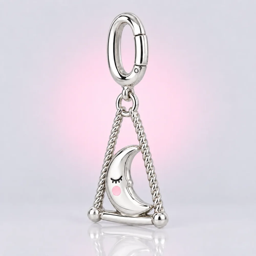 Moon on a Swing Charm