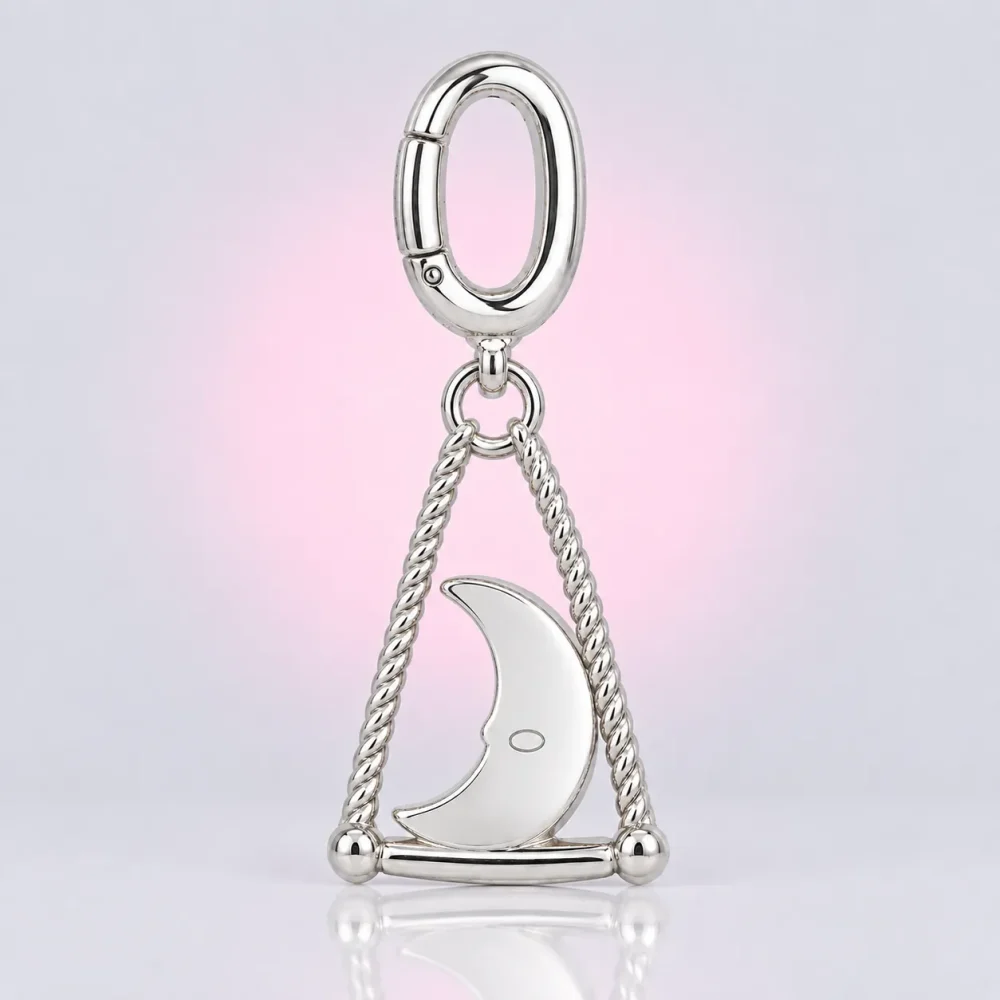 Moon on a Swing Charm, back view