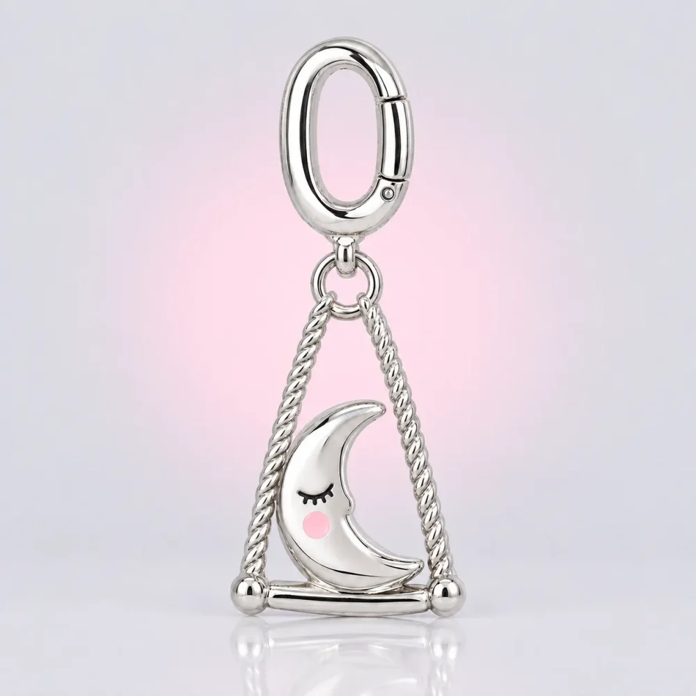 Moon on a Swing Charm, front view