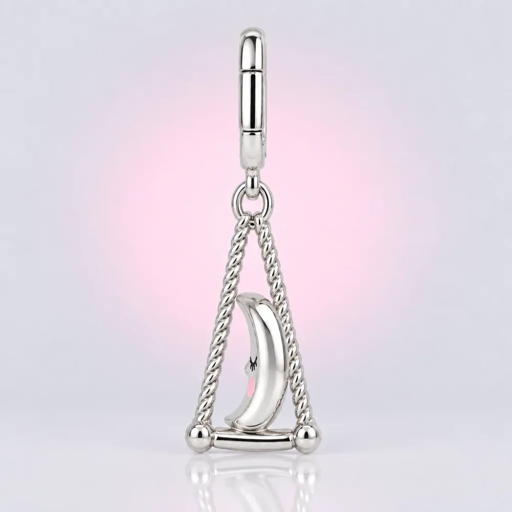 Moon on a Swing Charm