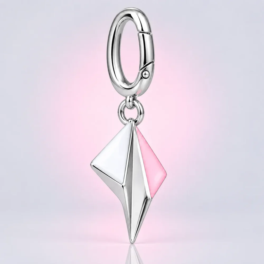 Paper Plane Charm, three-quarter view