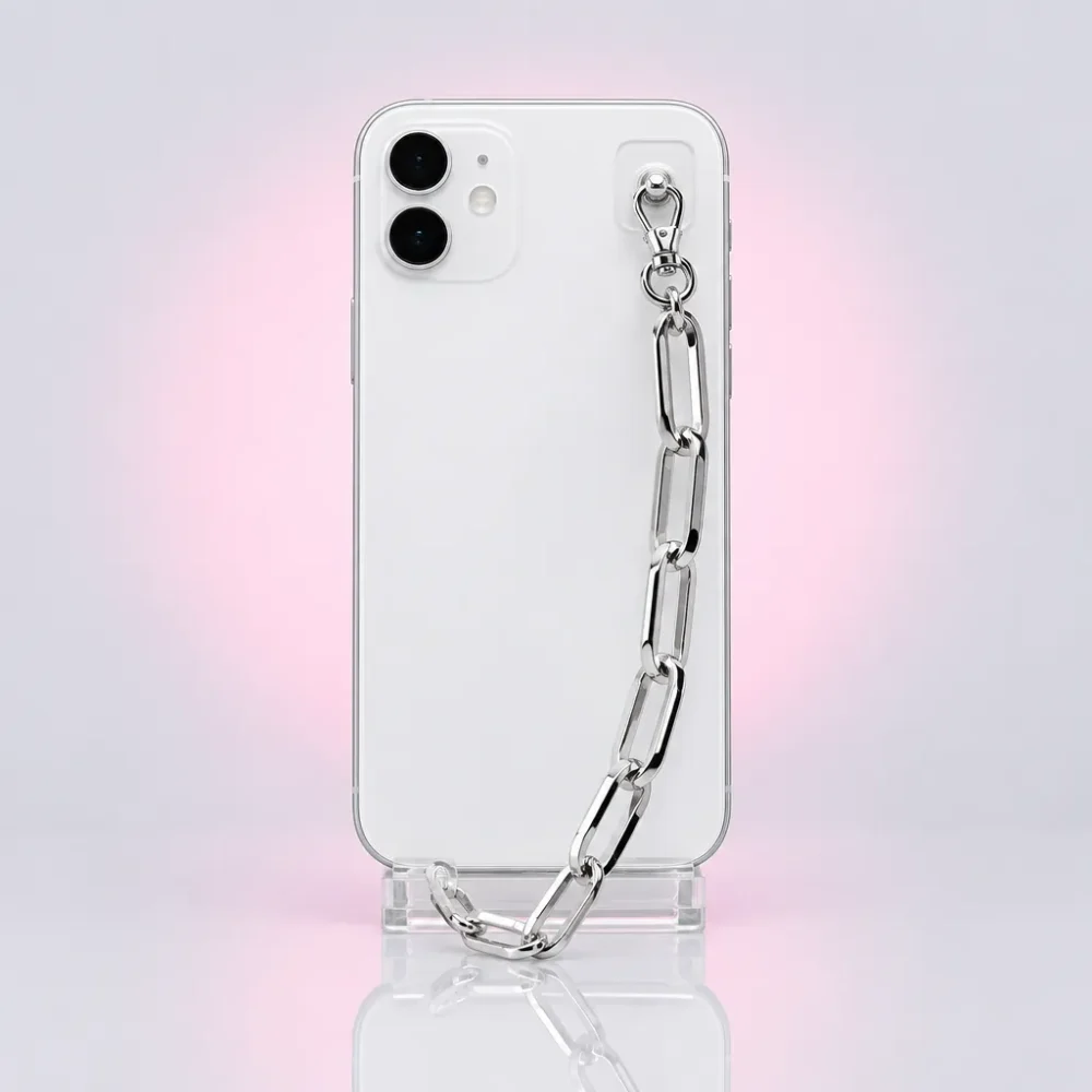 Paperclip Phone Chain, front view