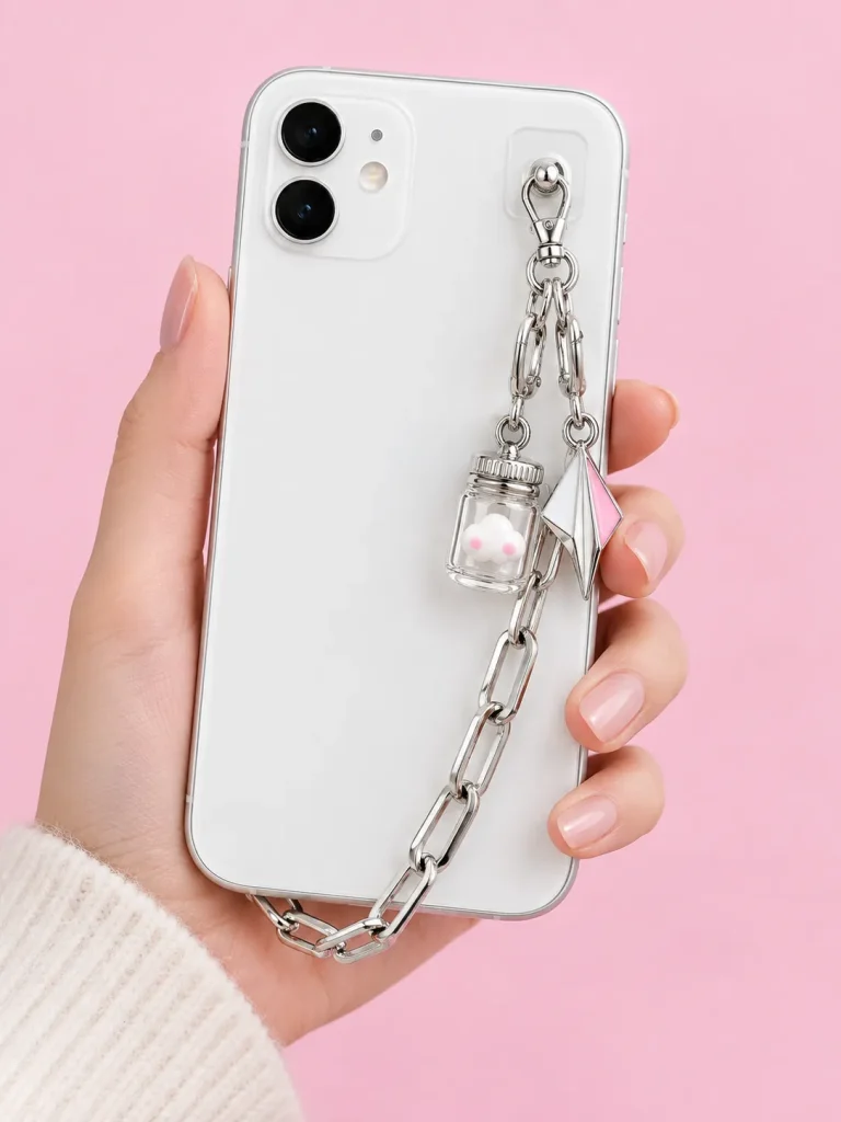 Paperclip Phone Chain, worn