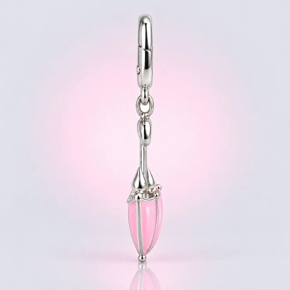 Upside-down Umbrella Charm, side view