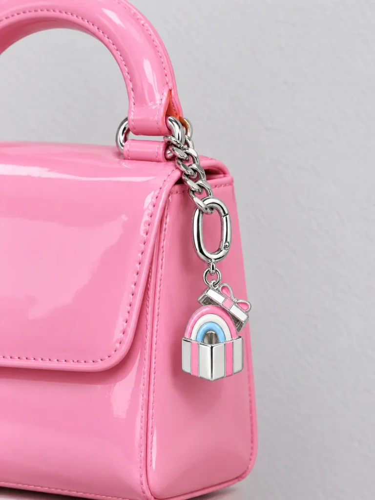 Rainbow in a Box Charm, worn