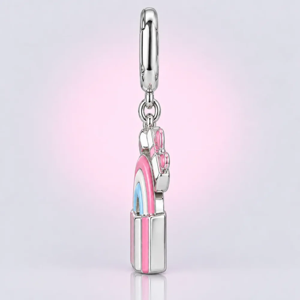 Rainbow in a Box Charm, side view