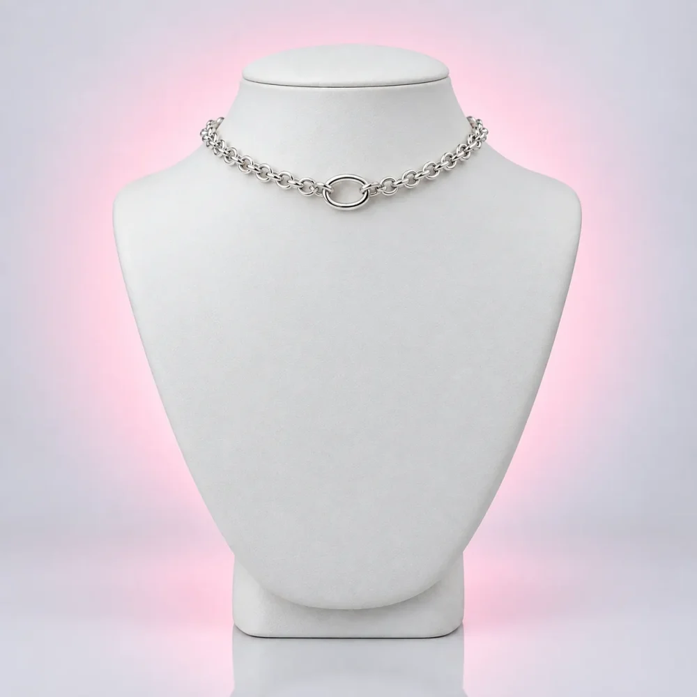 Rolo Chain Necklace, back view