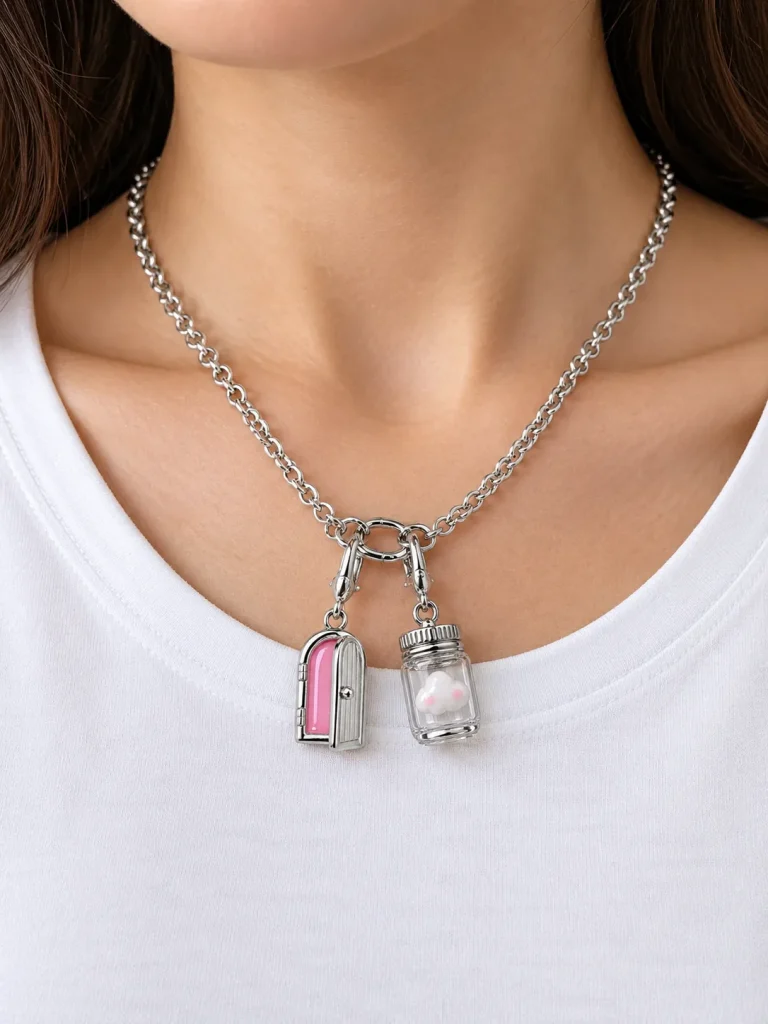 Rolo Chain Necklace, worn