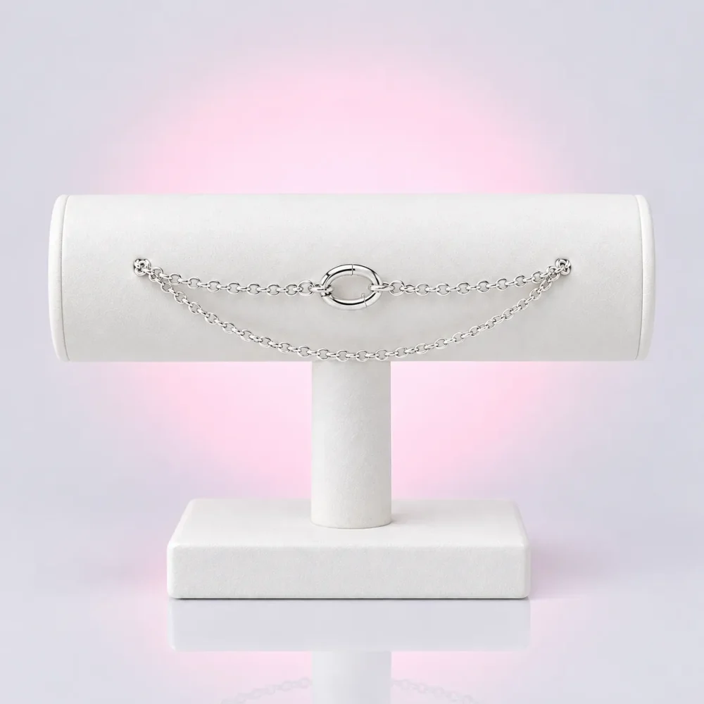 Slim Cable Chain Bracelet, back view