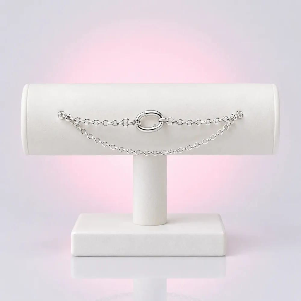 Slim Cable Chain Bracelet, front view