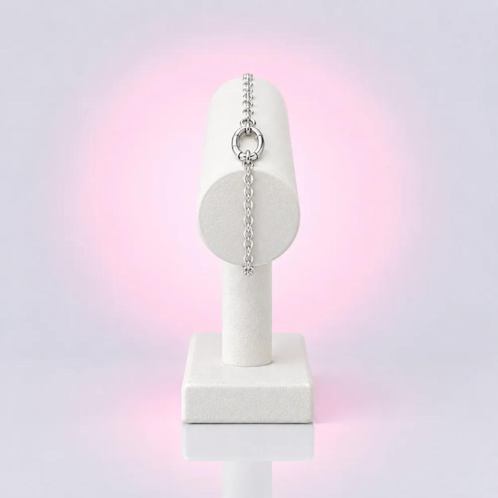 Slim Cable Chain Bracelet, side view