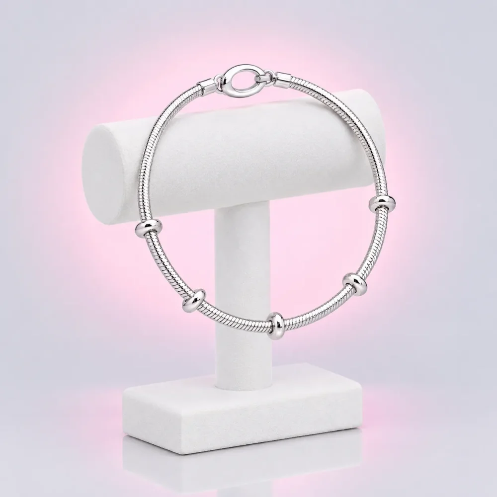 Snake Chain Bracelet, three-quarter view
