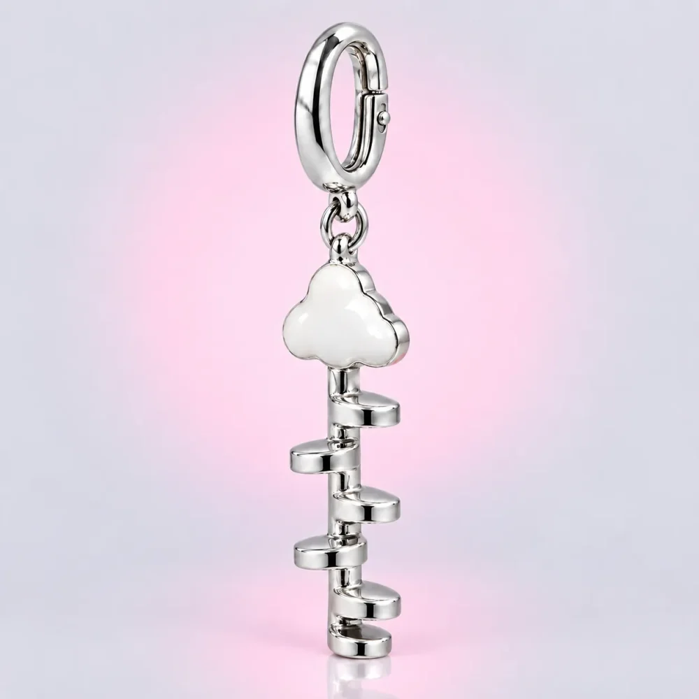 Stair to Nowhere Charm, three-quarter view