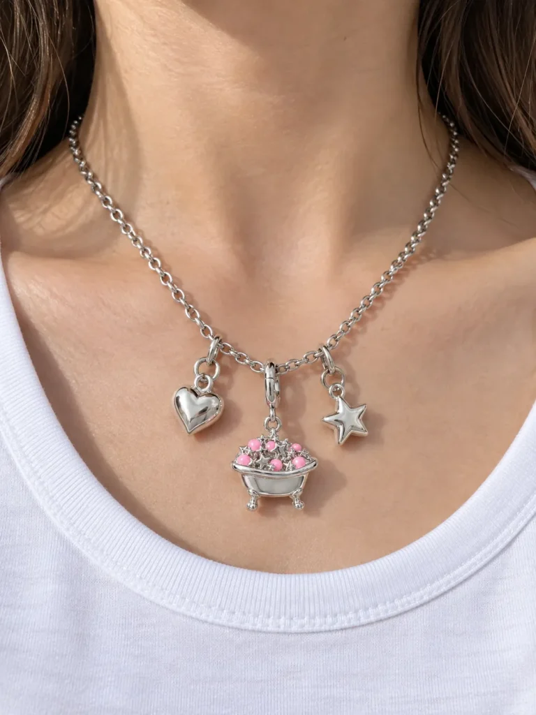 Bath of Stars Charm, worn