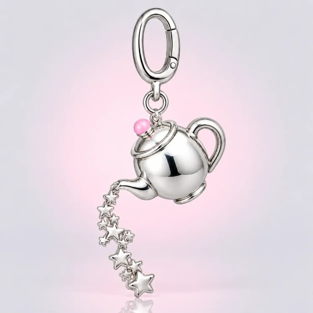 Teapot of Stars Charm, front view