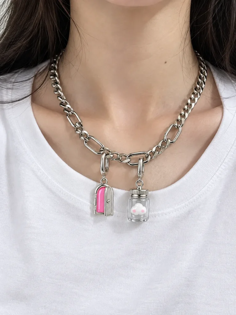 O-Station Necklace, worn