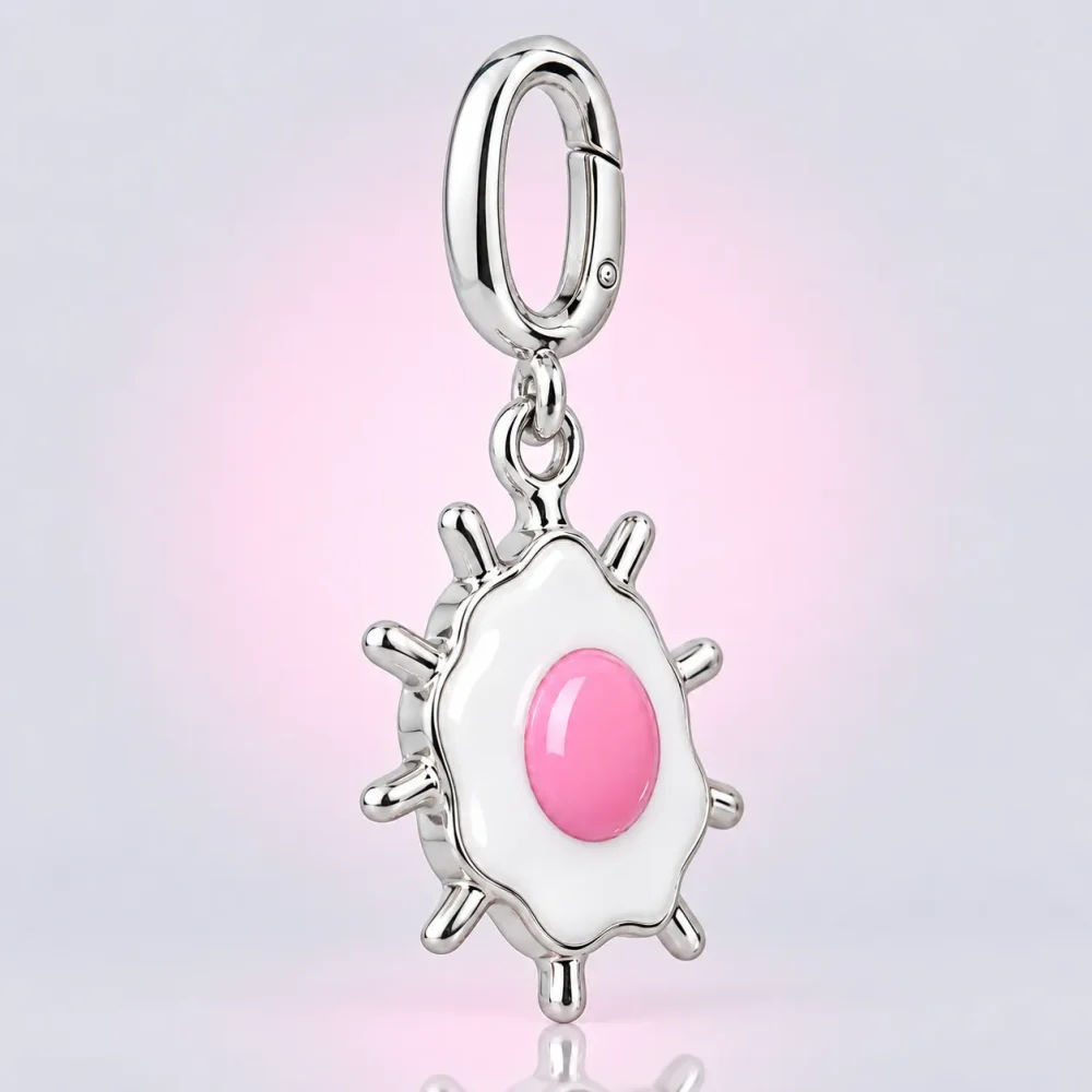 Sunny Egg Charm, three-quarter view