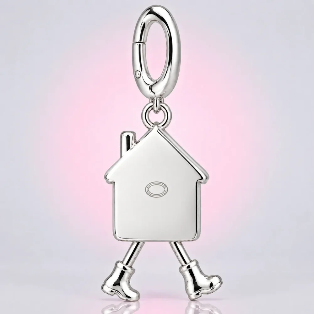Walking House Charm, back view