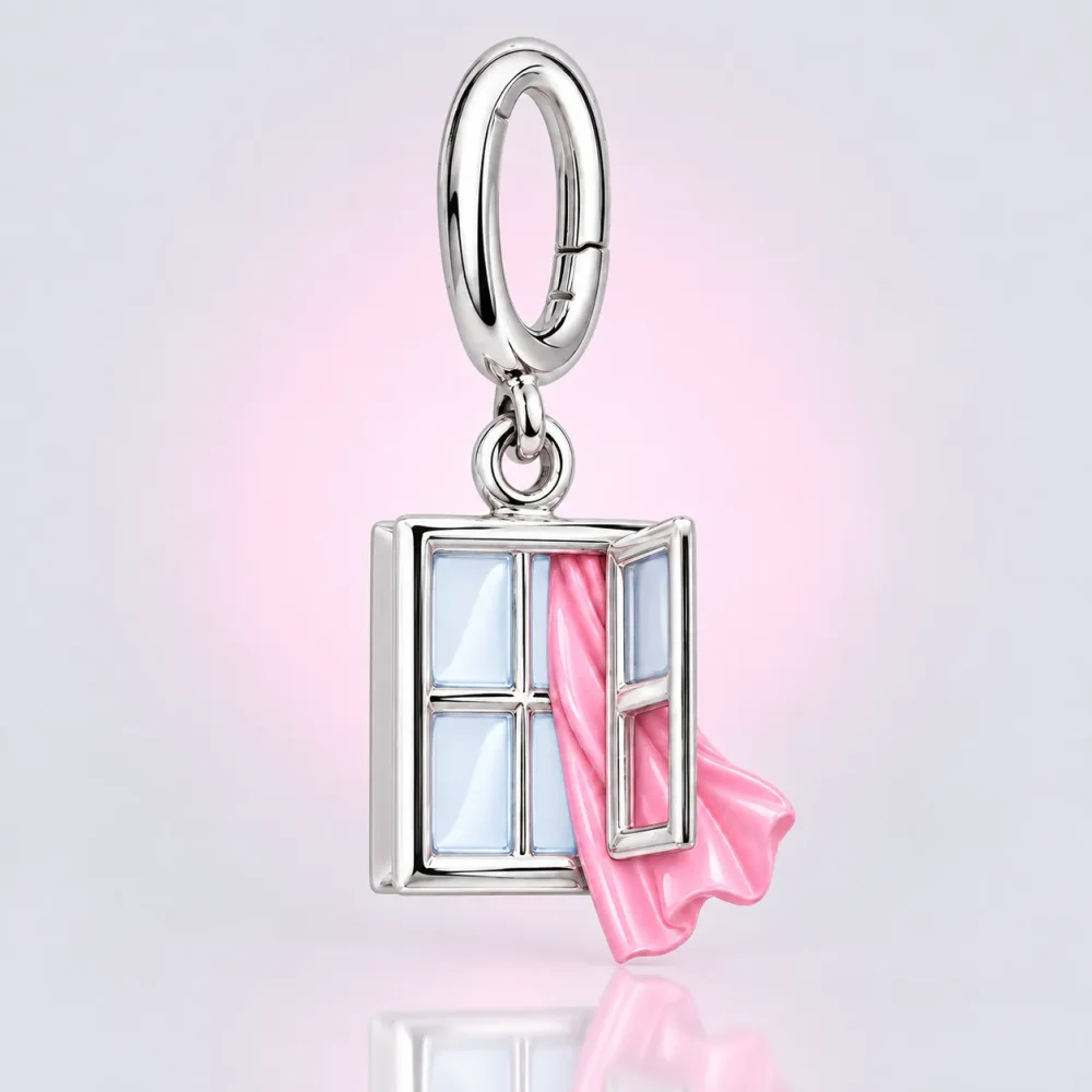 Window with a Breeze Charm, three-quarter view
