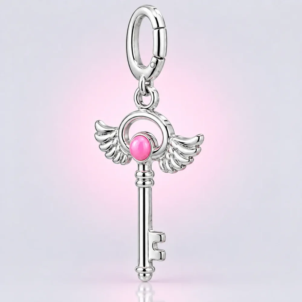 Winged Key Charm