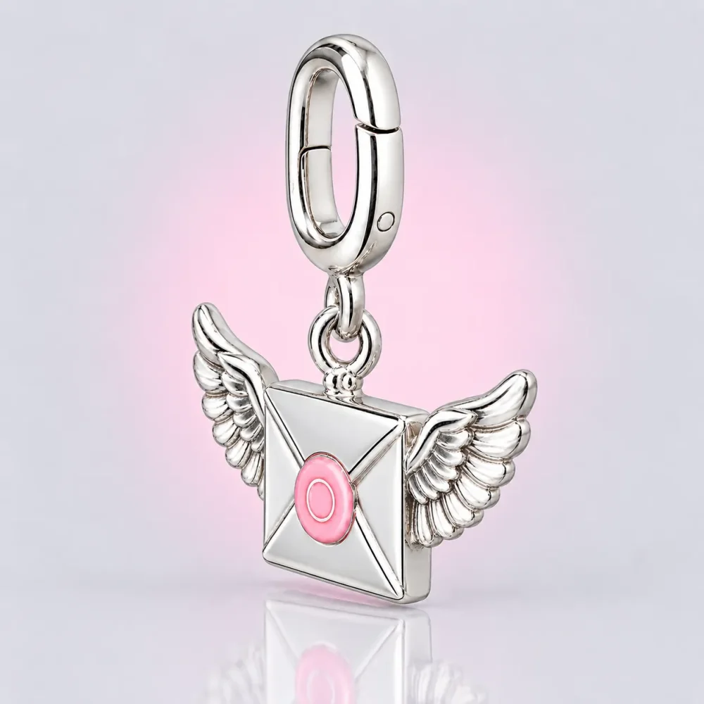 Winged Letter Charm