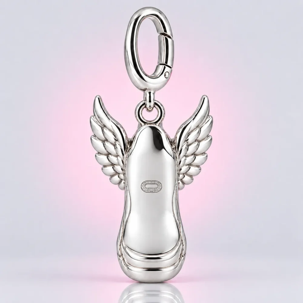 Winged Shoe Charm, back view