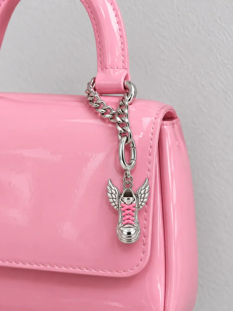 Winged Shoe Charm, worn