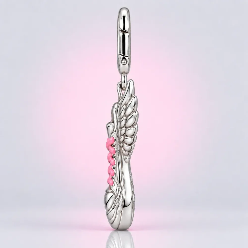 Winged Shoe Charm, side view
